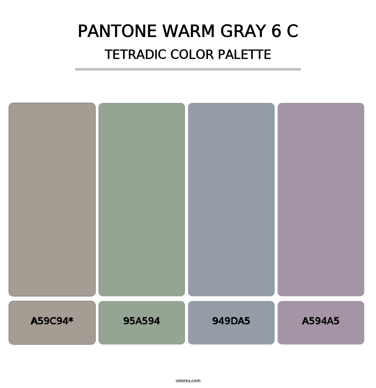 PANTONE Warm Gray 6 C - Tetradic Color Palette