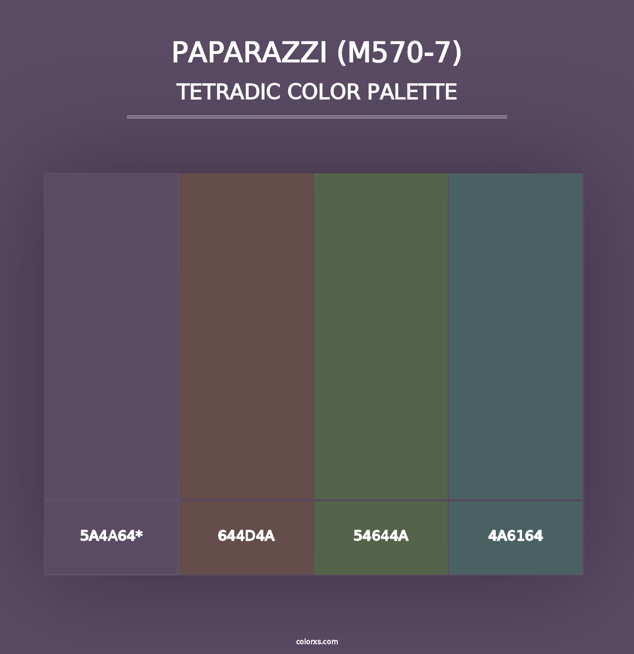 Paparazzi (M570-7) - Tetradic Color Palette