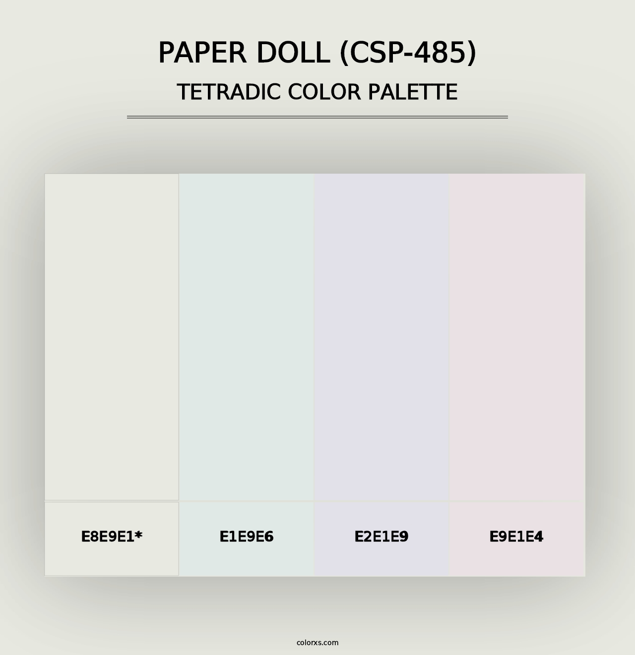 Paper Doll (CSP-485) - Tetradic Color Palette