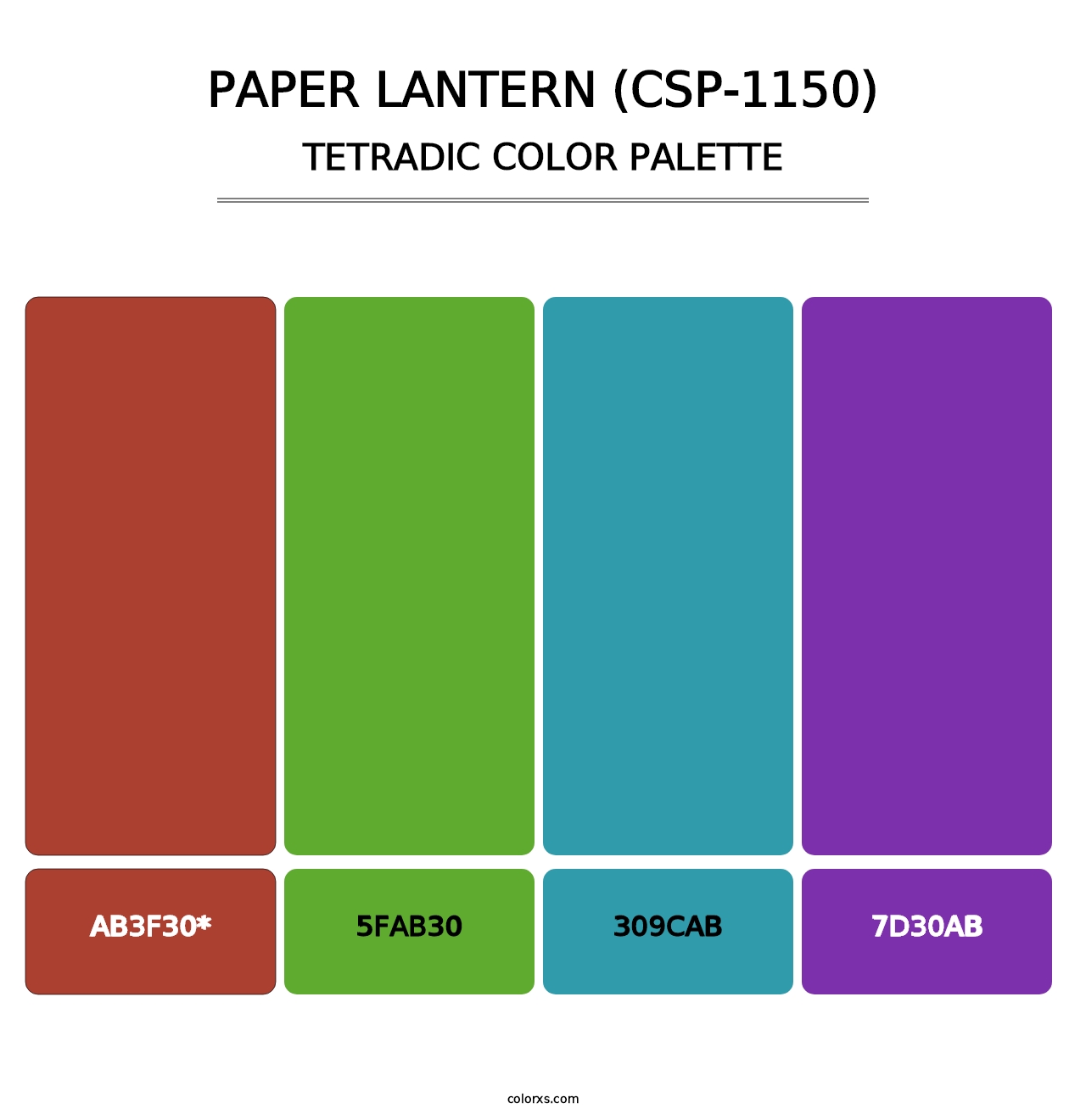 Paper Lantern (CSP-1150) - Tetradic Color Palette