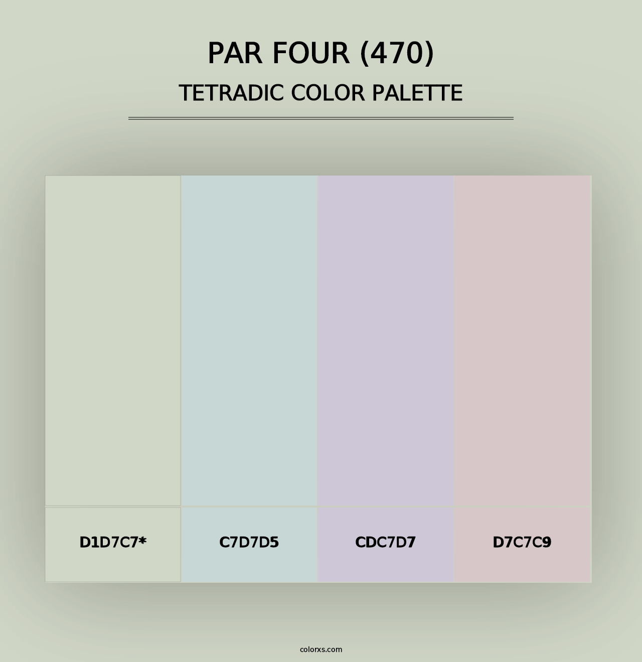 Par Four (470) - Tetradic Color Palette