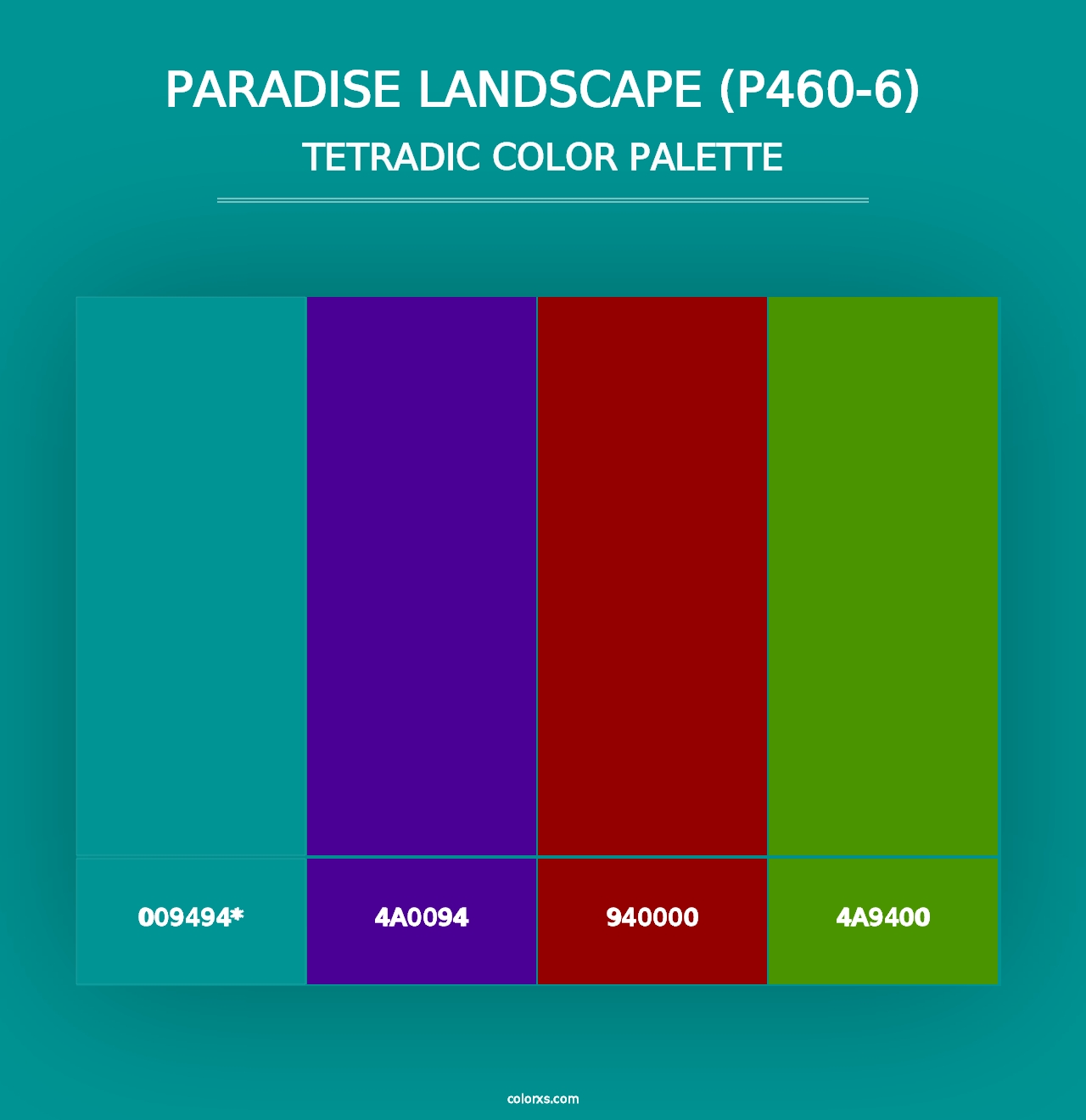 Paradise Landscape (P460-6) - Tetradic Color Palette