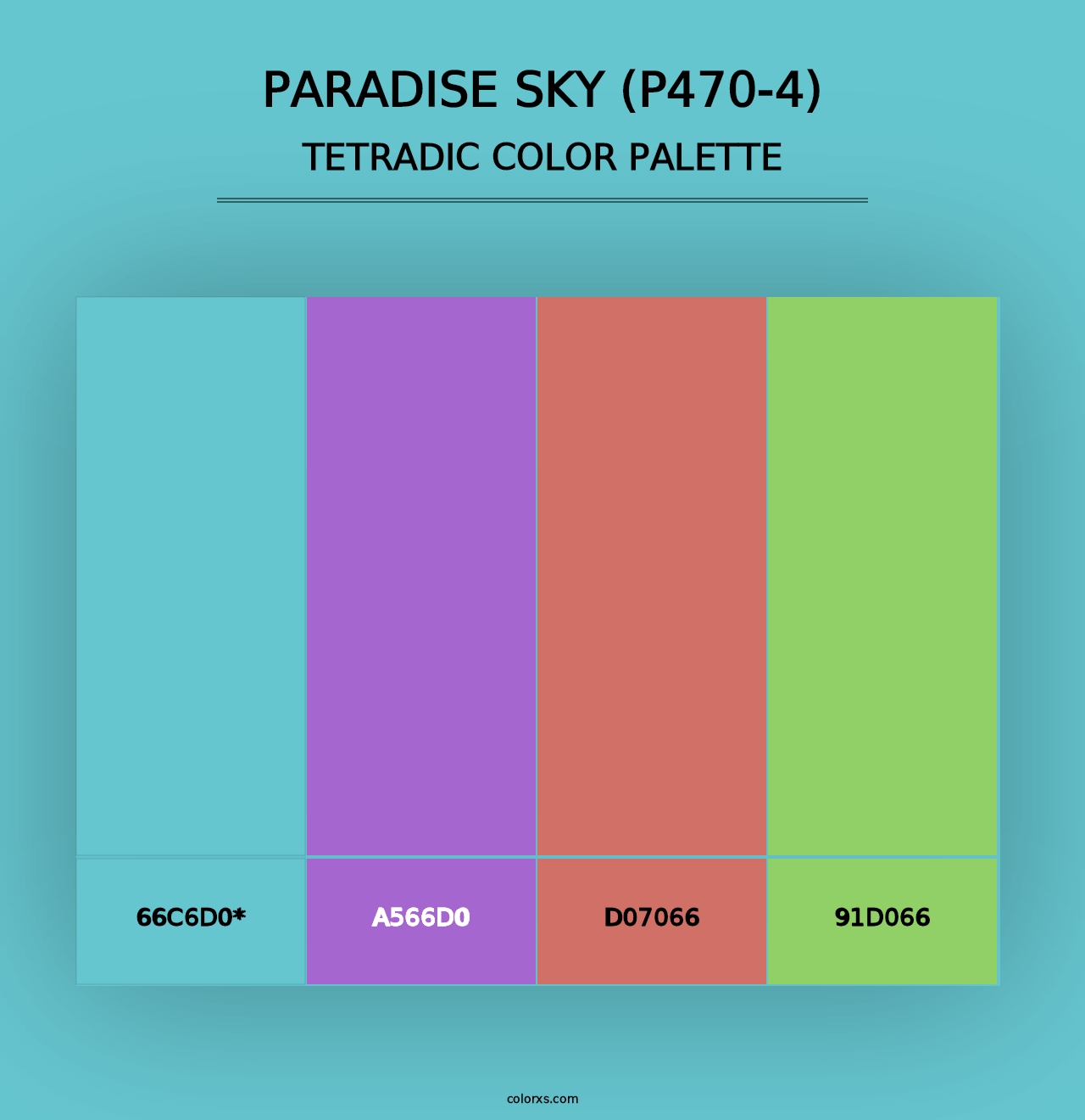 Paradise Sky (P470-4) - Tetradic Color Palette