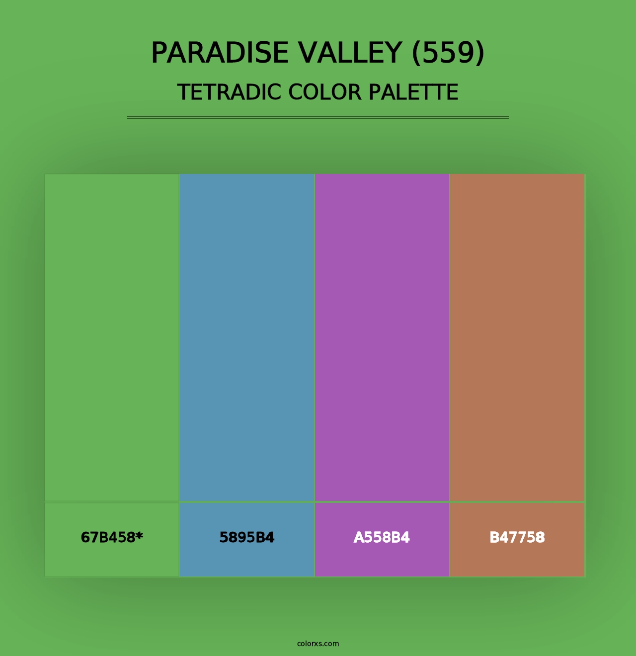 Paradise Valley (559) - Tetradic Color Palette