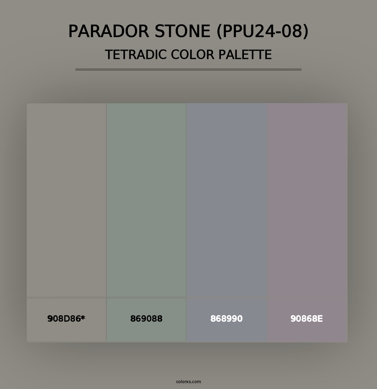 Parador Stone (PPU24-08) - Tetradic Color Palette