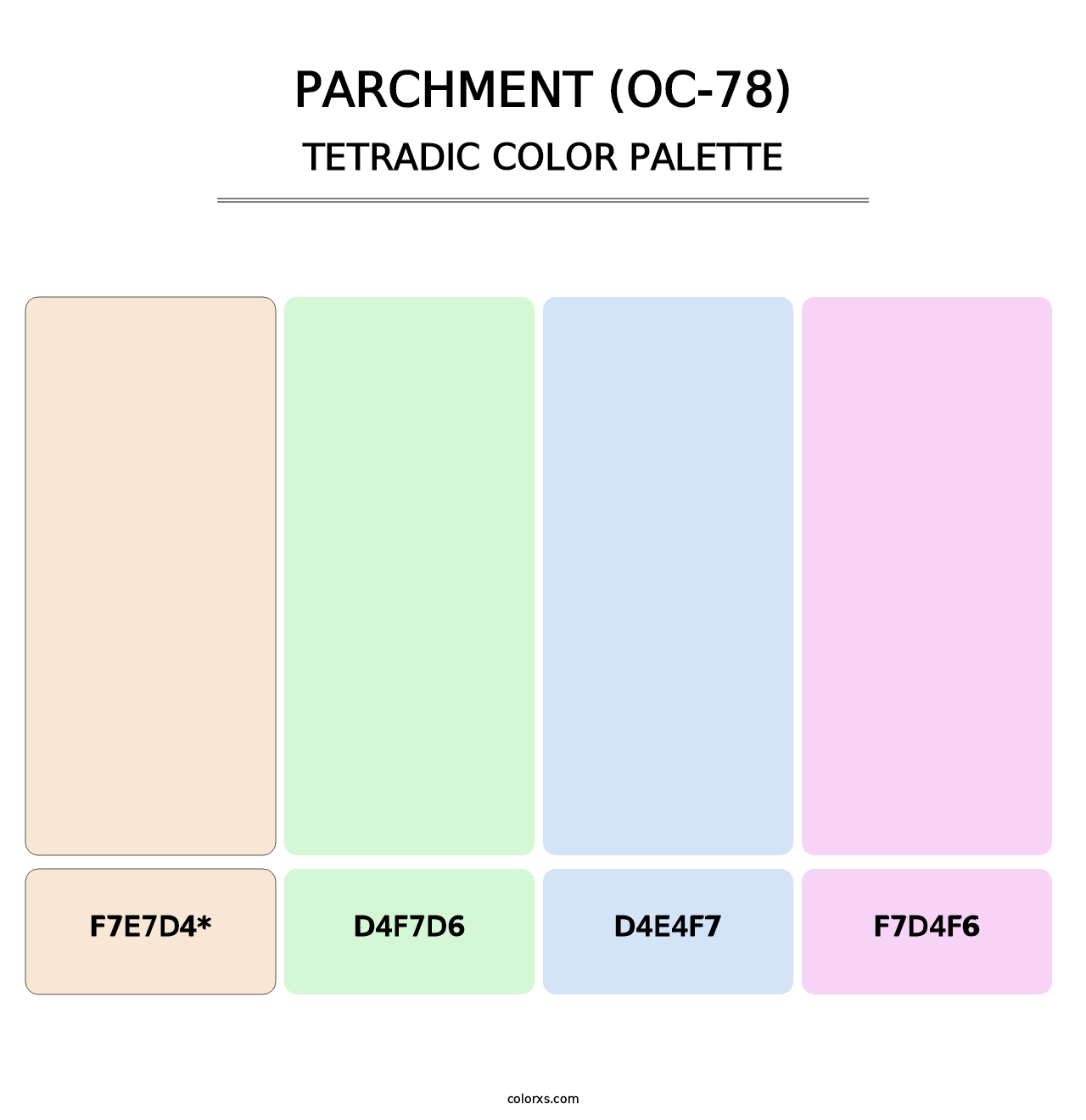 Parchment (OC-78) - Tetradic Color Palette