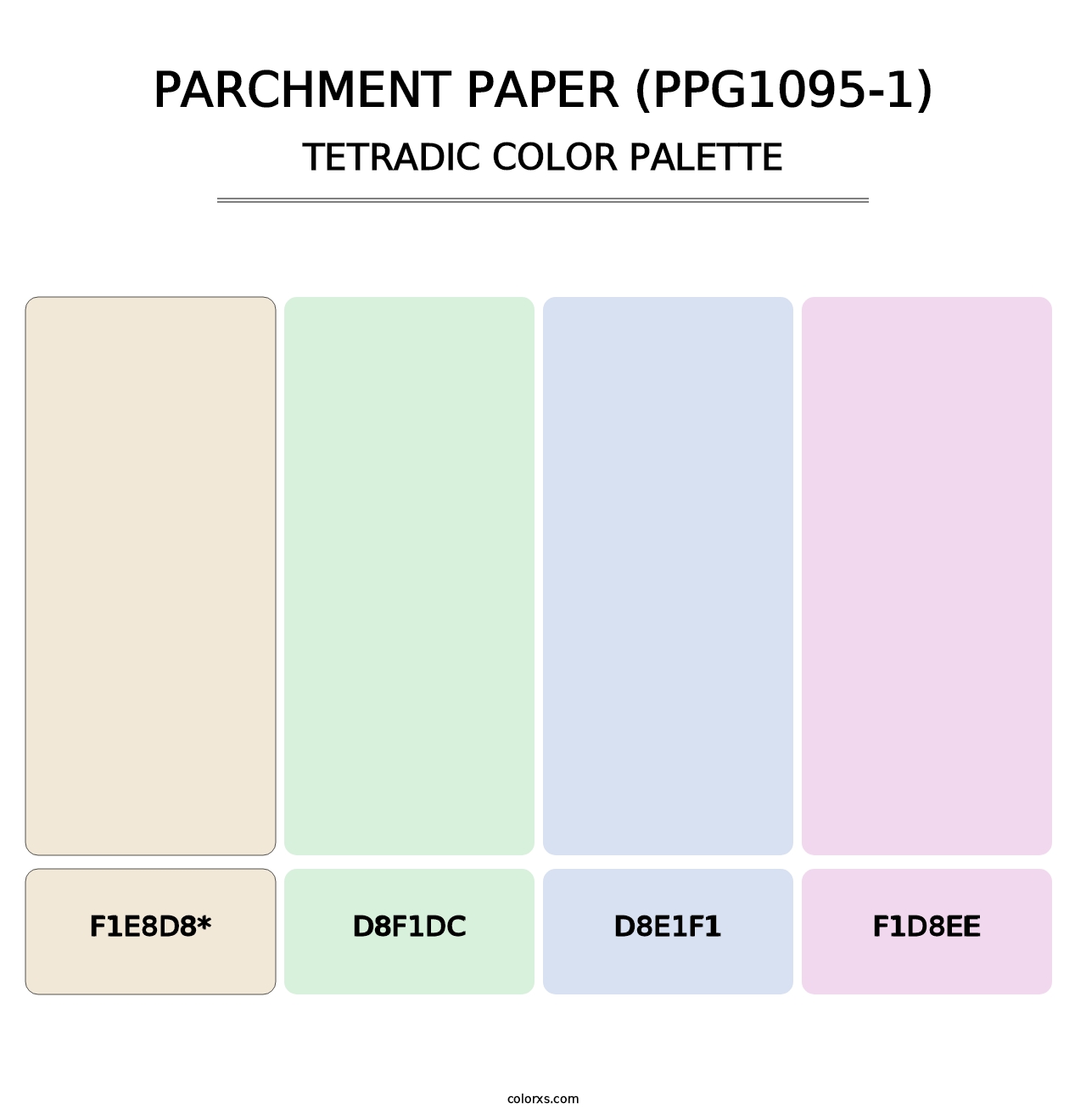 Parchment Paper (PPG1095-1) - Tetradic Color Palette