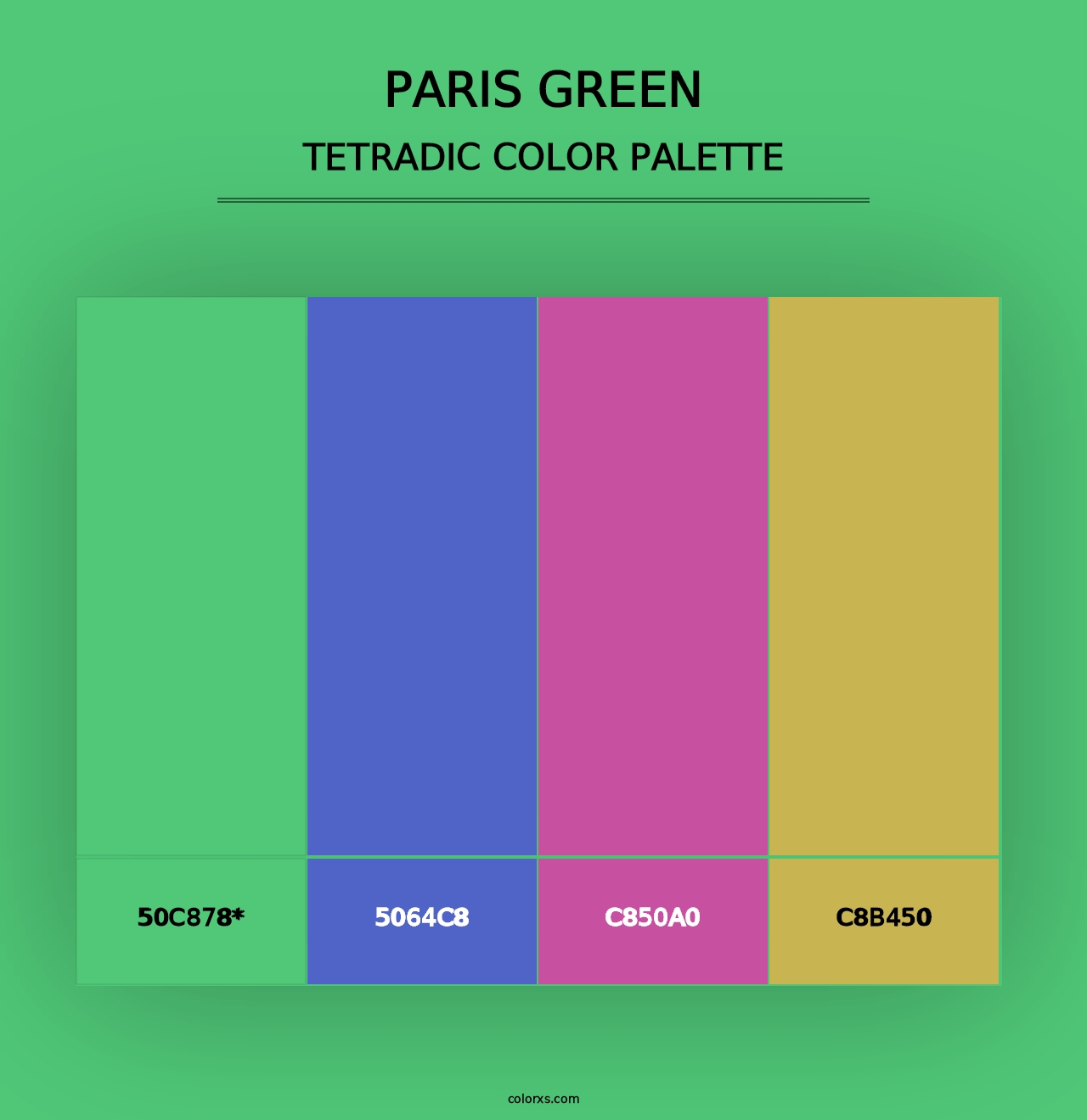 Paris Green - Tetradic Color Palette