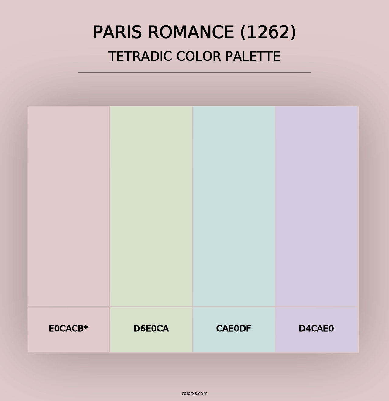 Paris Romance (1262) - Tetradic Color Palette