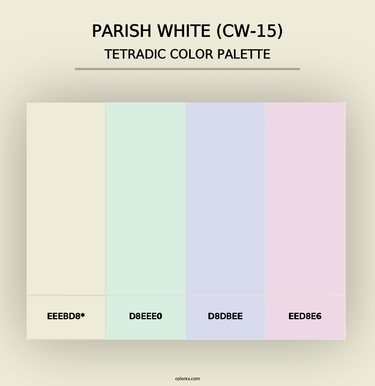 Parish White (CW-15) - Tetradic Color Palette