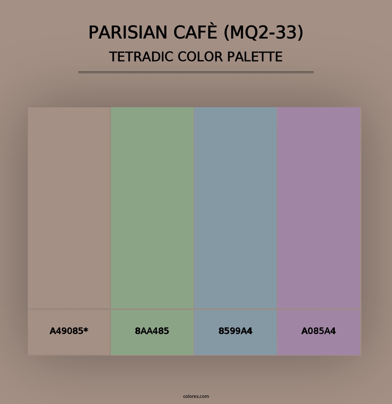 Parisian Cafè (MQ2-33) - Tetradic Color Palette