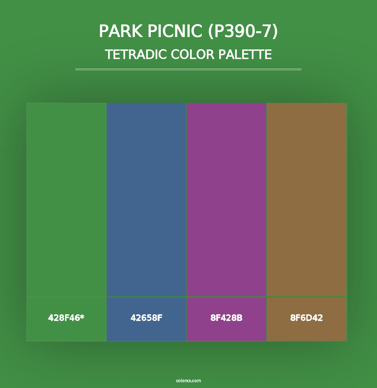 Park Picnic (P390-7) - Tetradic Color Palette