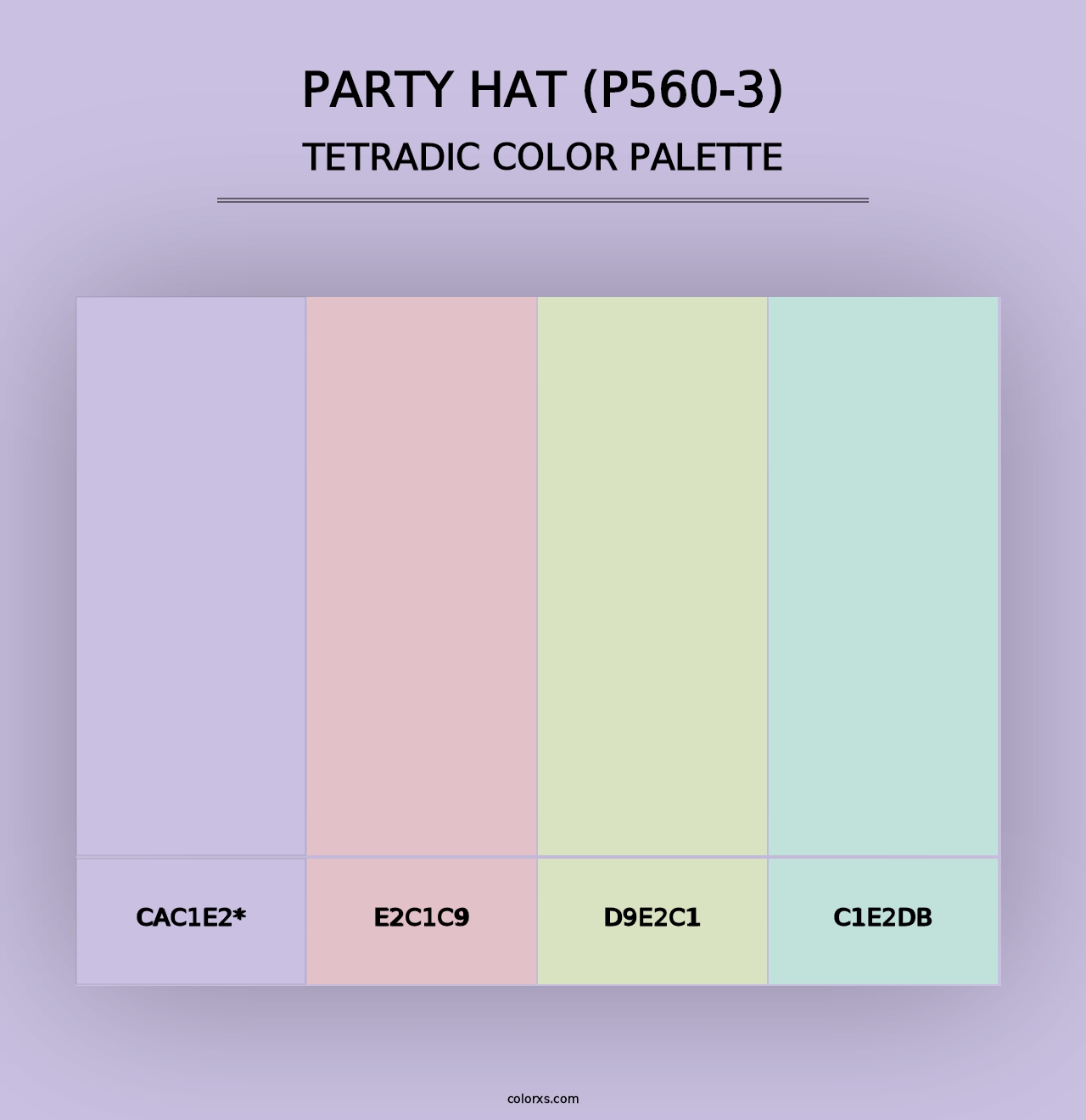 Party Hat (P560-3) - Tetradic Color Palette