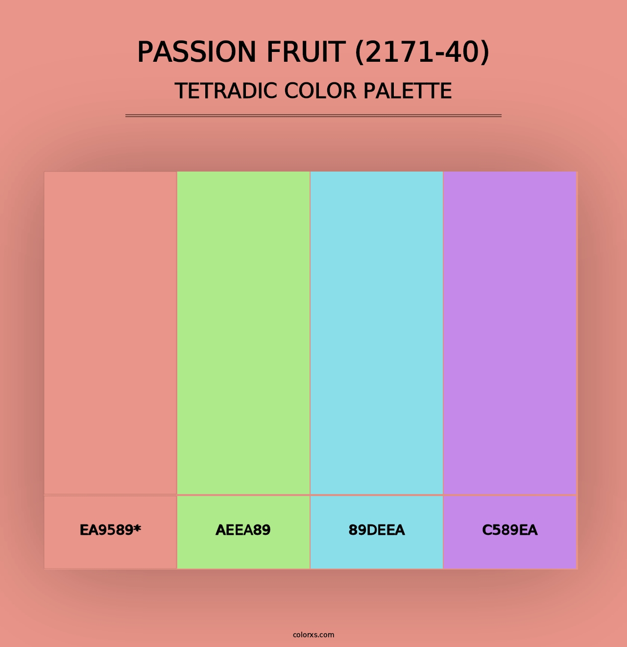 Passion Fruit (2171-40) - Tetradic Color Palette