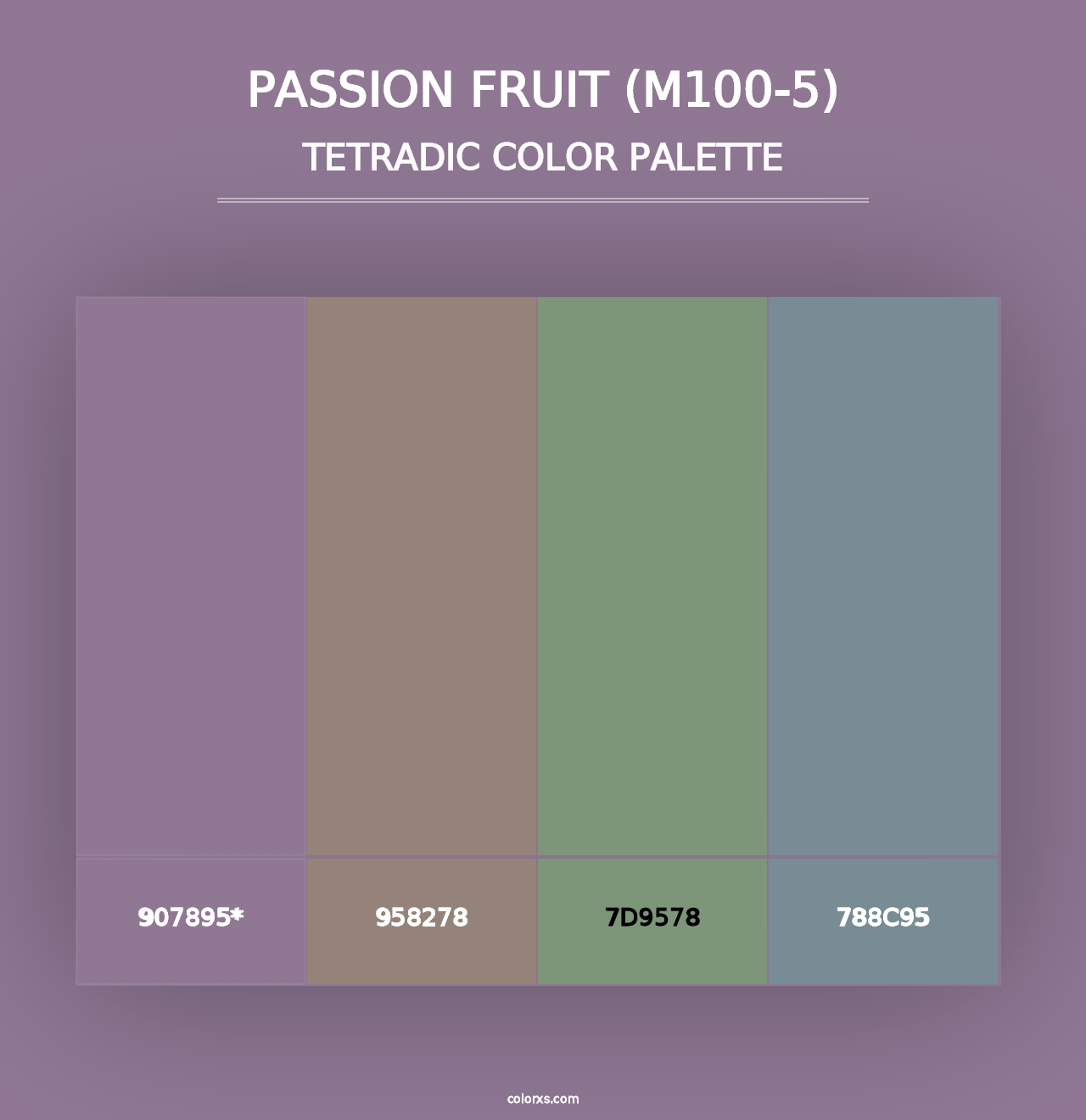 Passion Fruit (M100-5) - Tetradic Color Palette