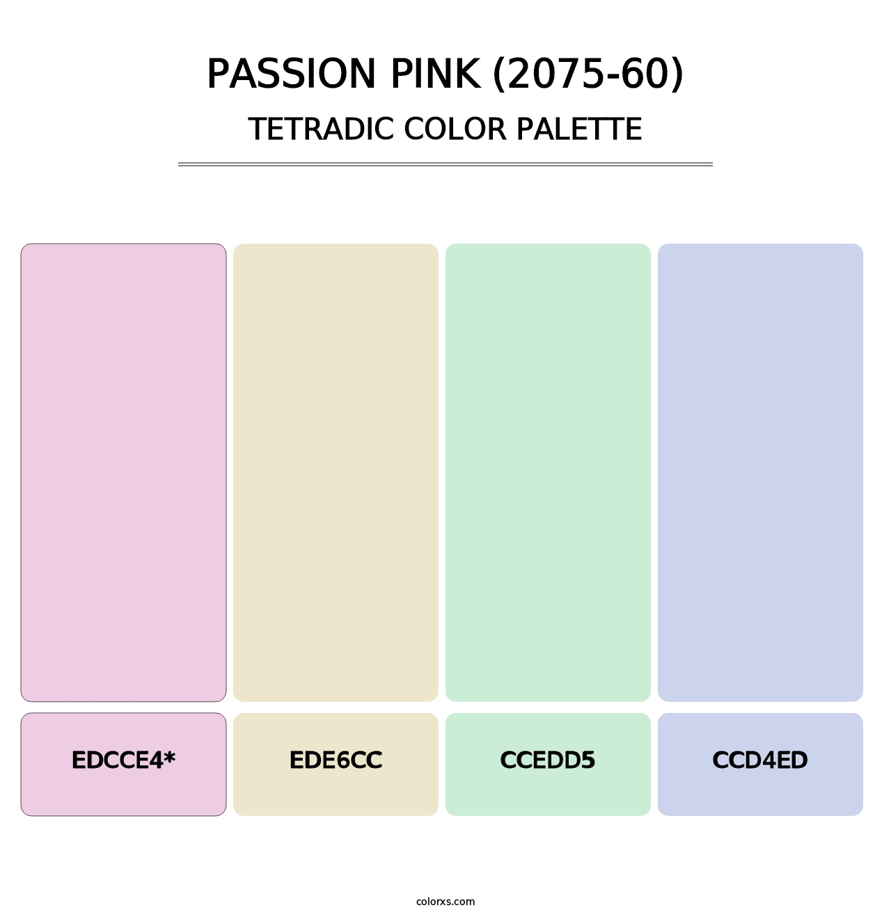 Passion Pink (2075-60) - Tetradic Color Palette