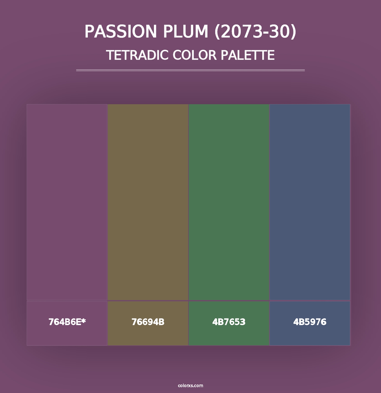 Passion Plum (2073-30) - Tetradic Color Palette