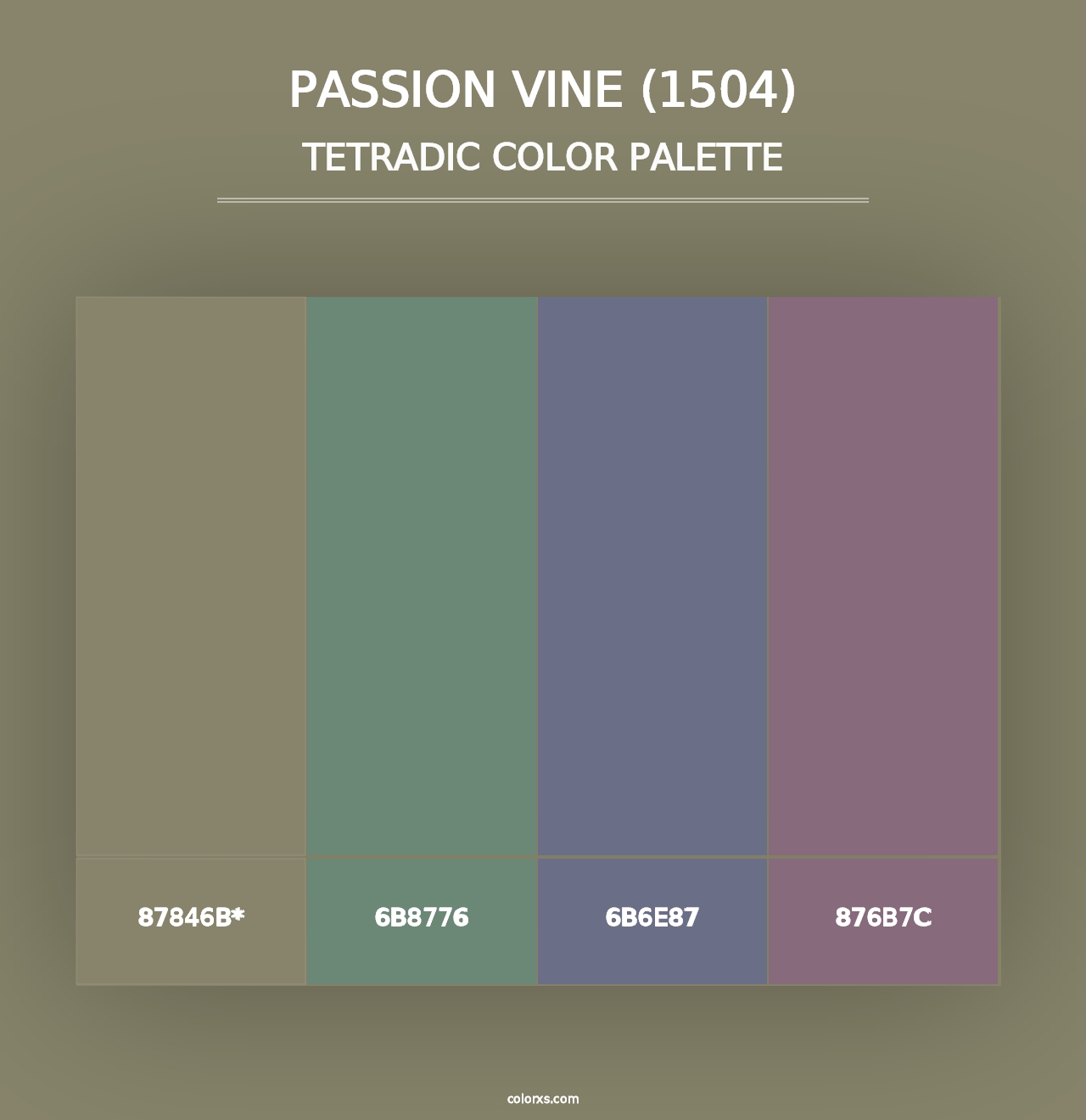 Passion Vine (1504) - Tetradic Color Palette