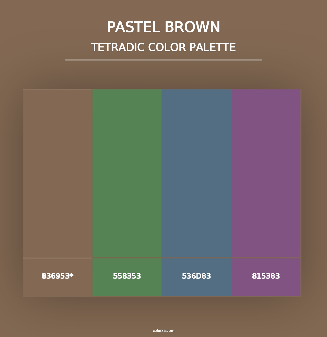 Pastel Brown - Tetradic Color Palette