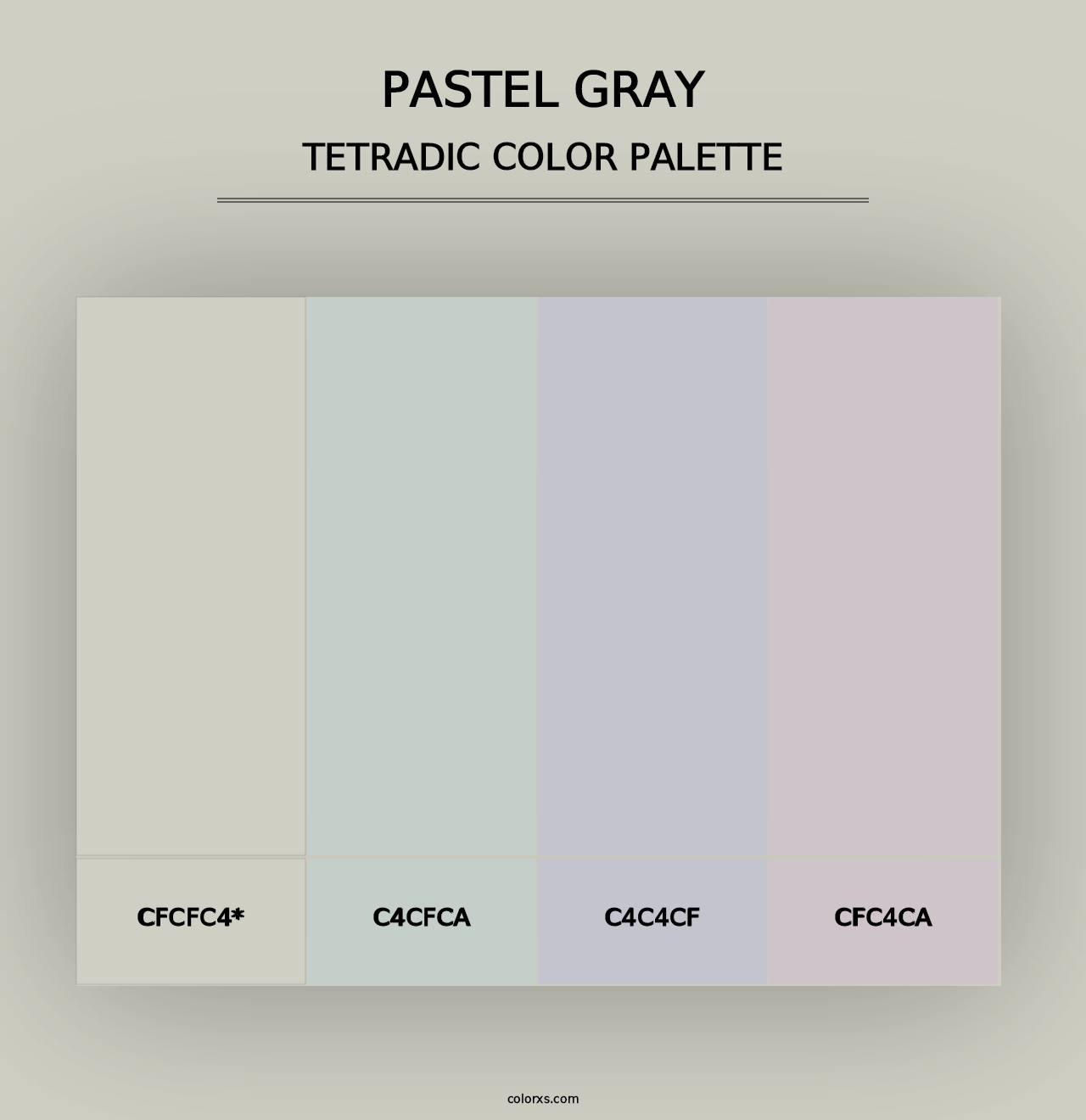 Pastel Gray - Tetradic Color Palette