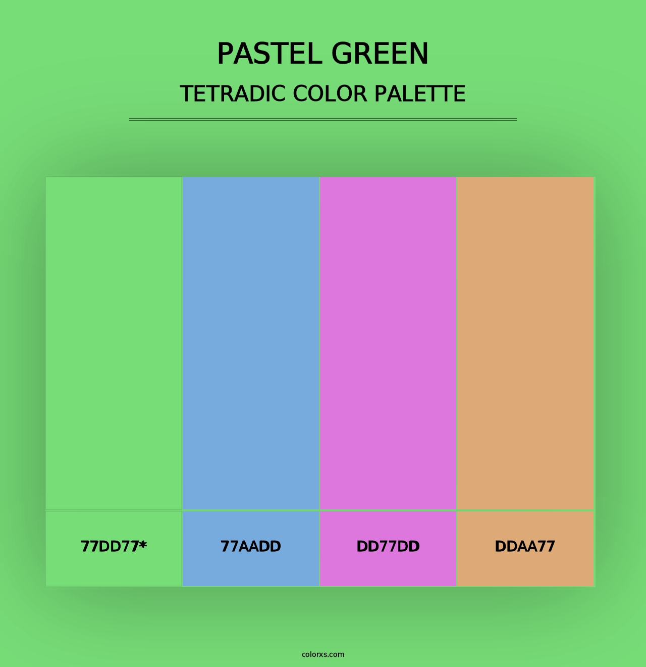 Pastel Green - Tetradic Color Palette