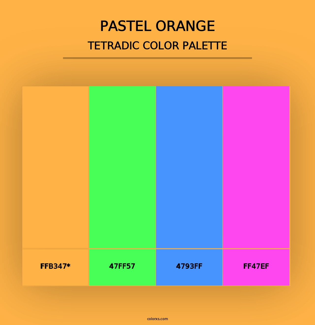 Pastel Orange - Tetradic Color Palette