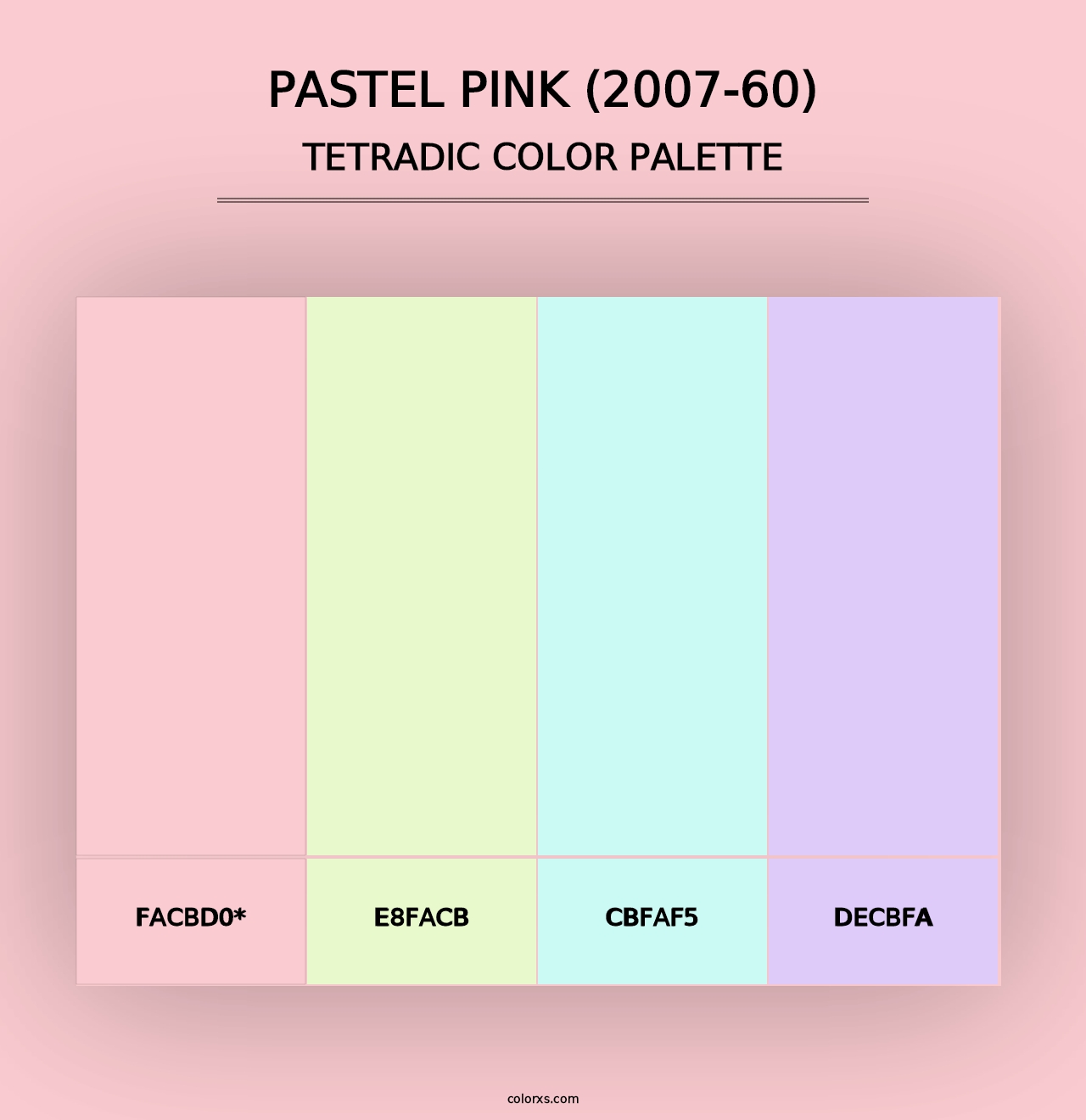 Pastel Pink (2007-60) - Tetradic Color Palette