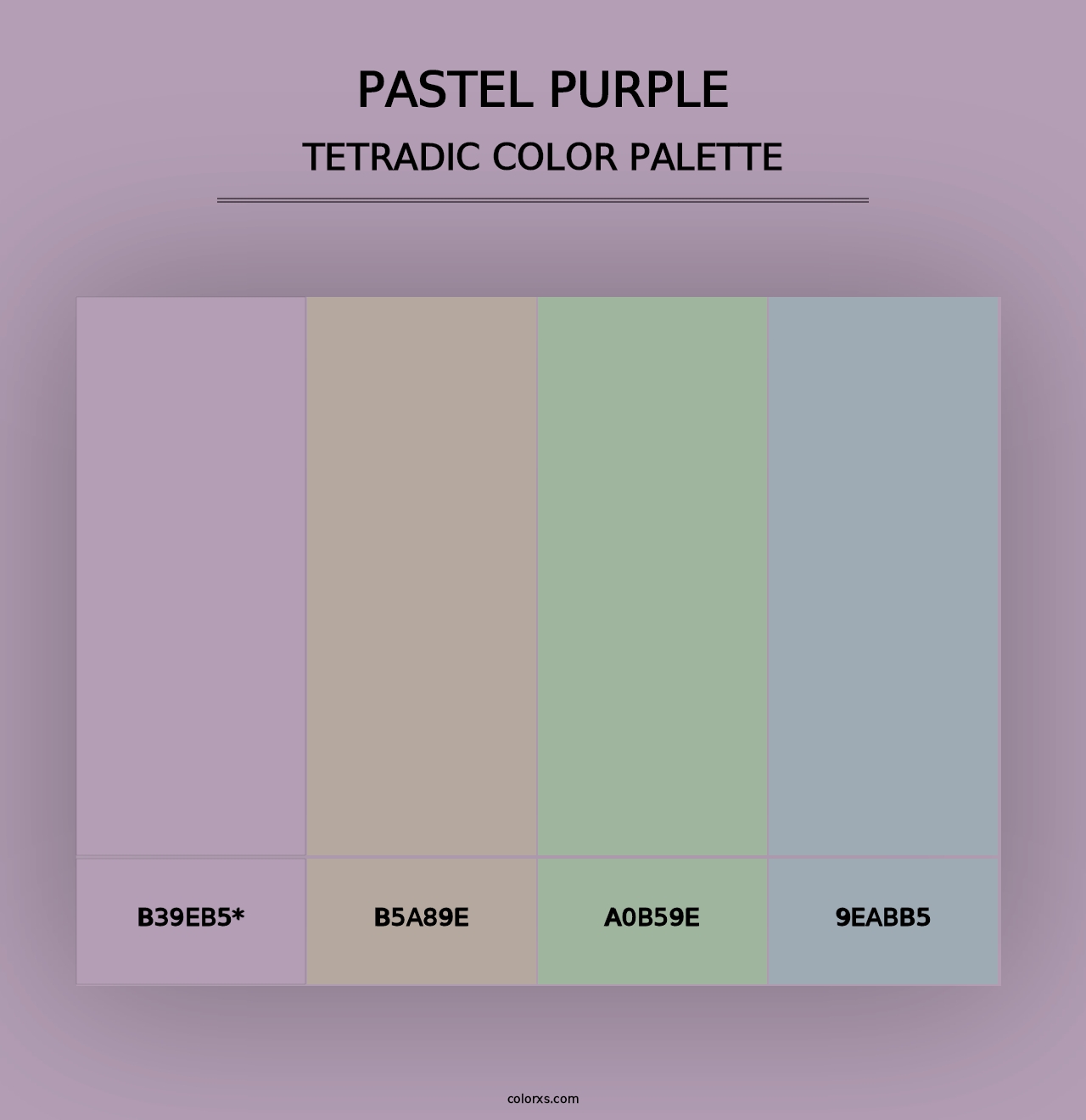 Pastel Purple - Tetradic Color Palette