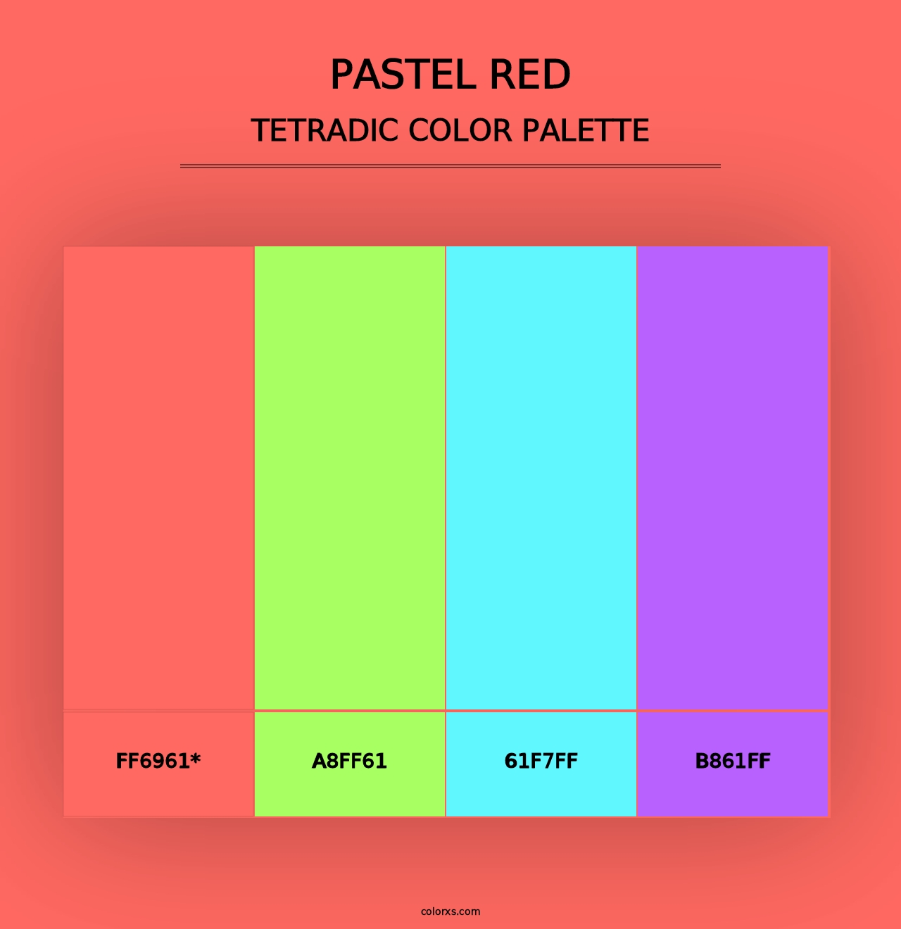 Pastel Red - Tetradic Color Palette