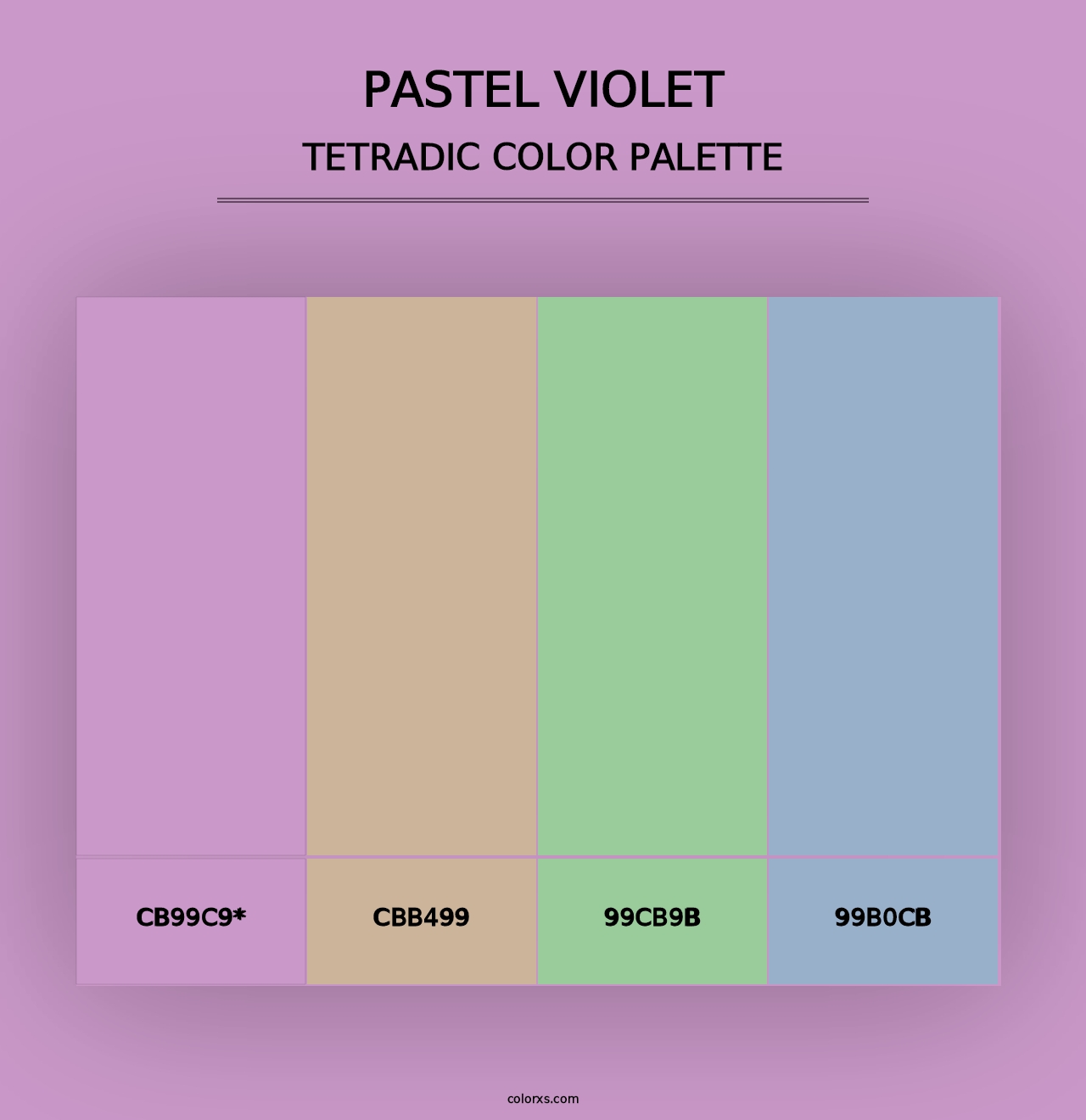 Pastel Violet - Tetradic Color Palette