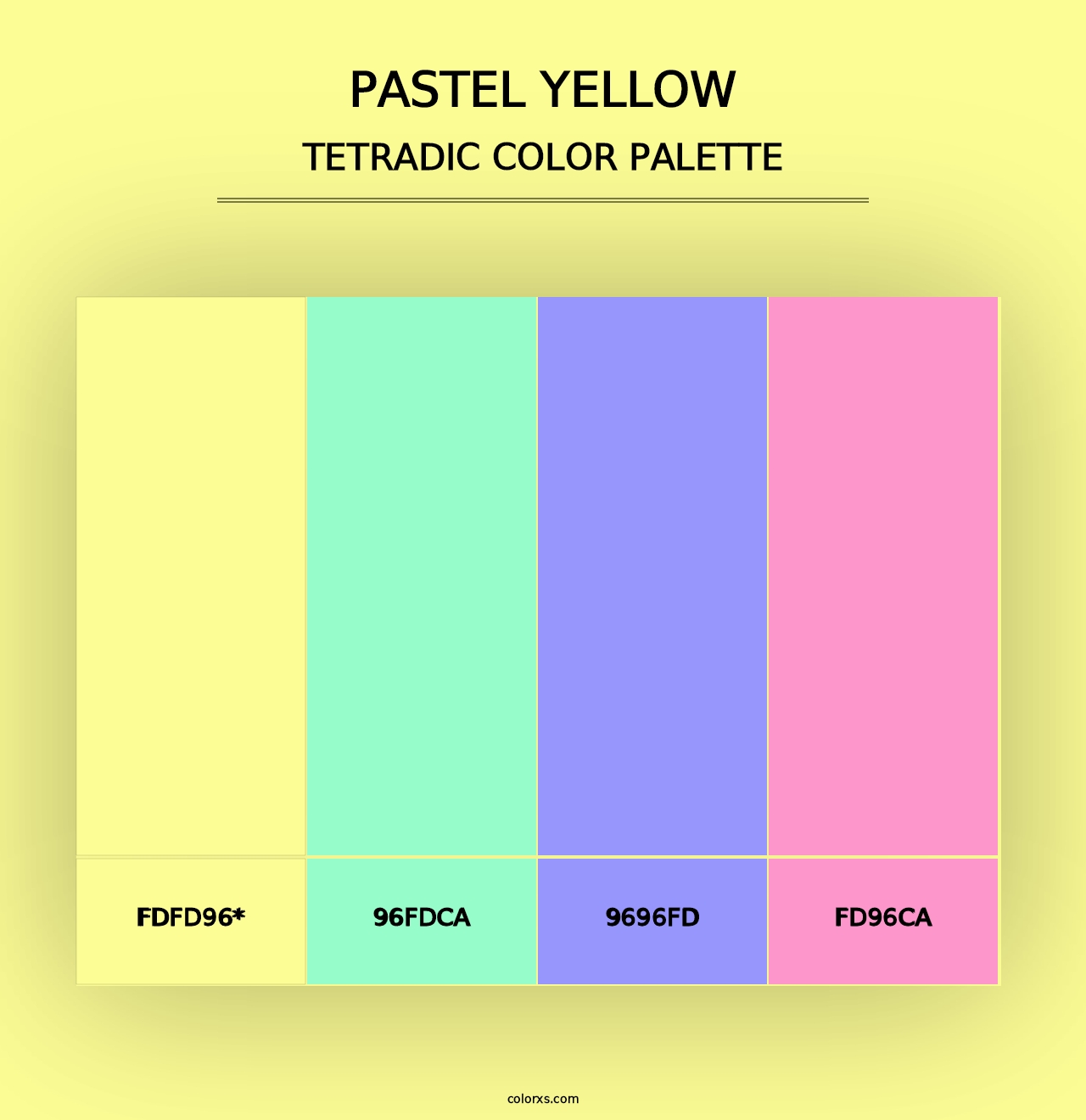 Pastel Yellow - Tetradic Color Palette