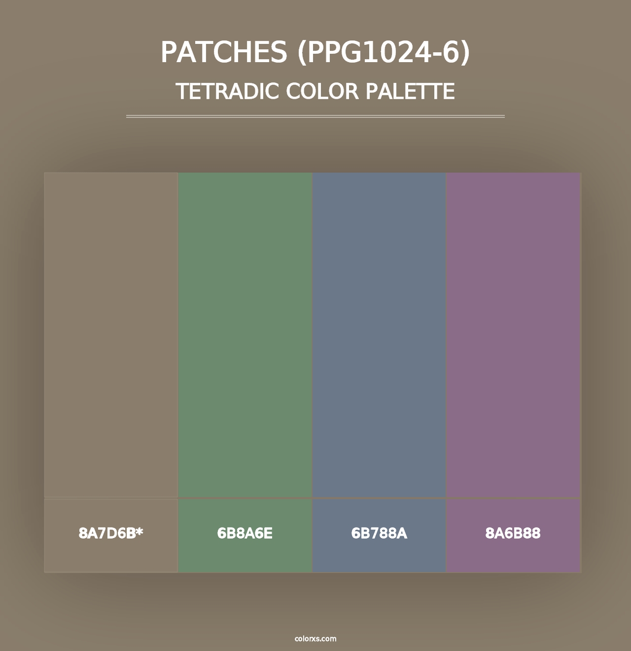 Patches (PPG1024-6) - Tetradic Color Palette