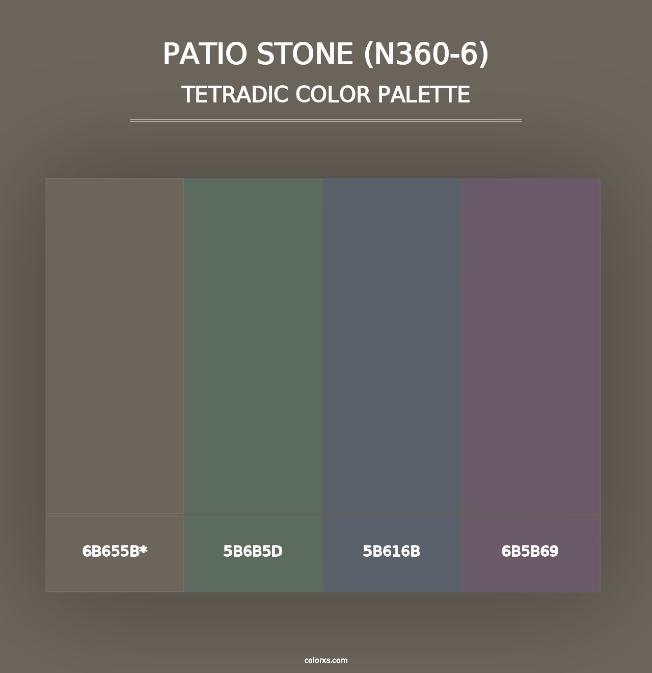 Patio Stone (N360-6) - Tetradic Color Palette