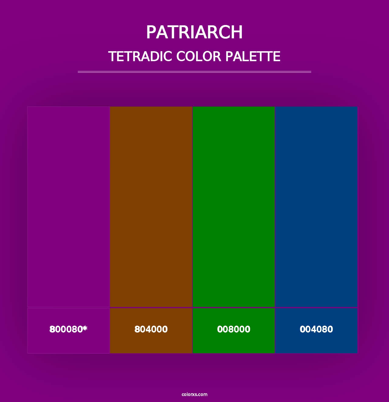 Patriarch - Tetradic Color Palette