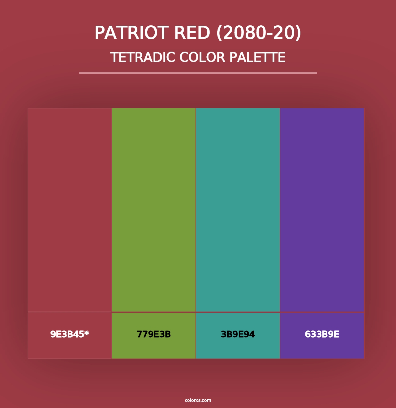 Patriot Red (2080-20) - Tetradic Color Palette