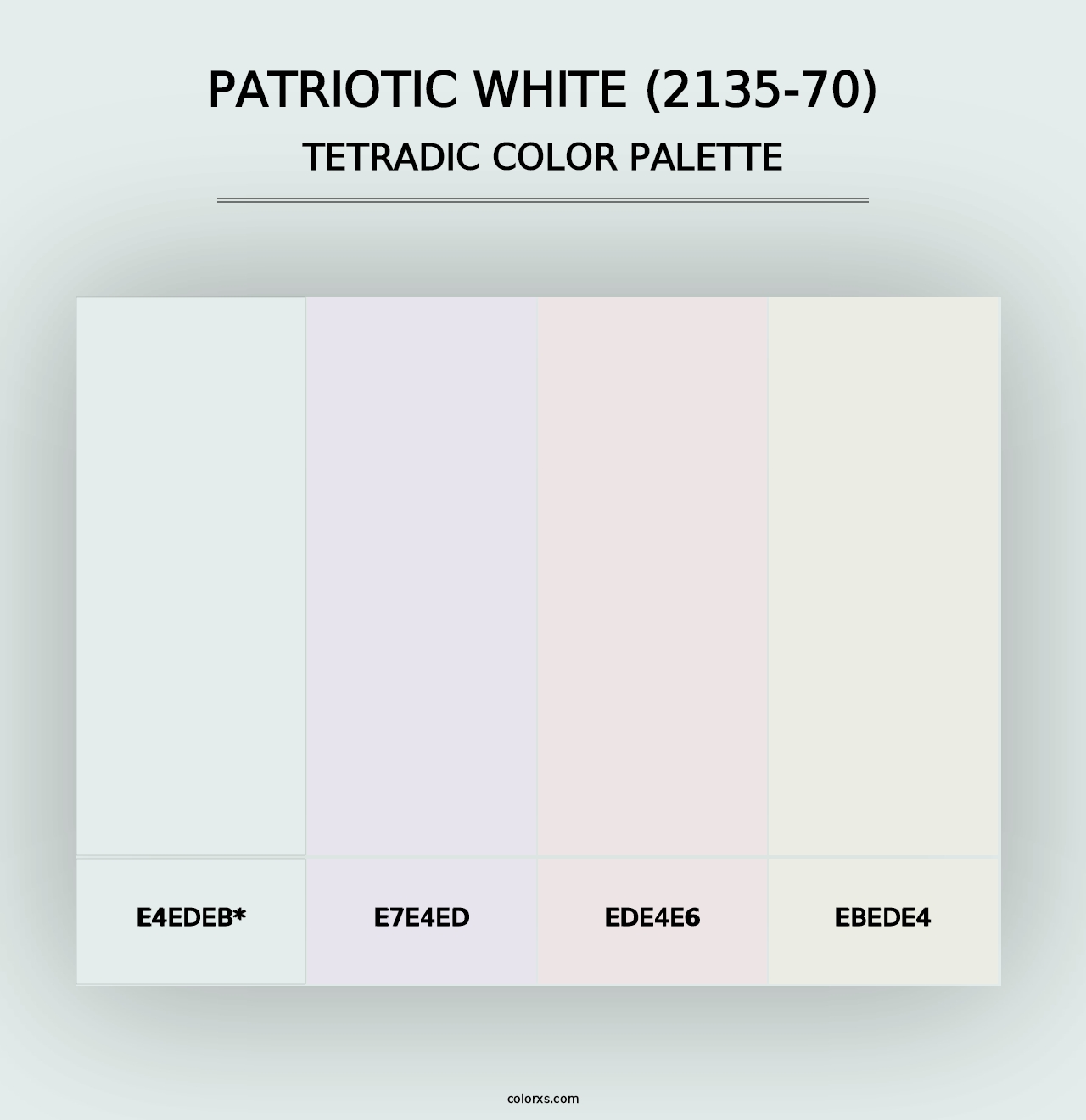 Patriotic White (2135-70) - Tetradic Color Palette