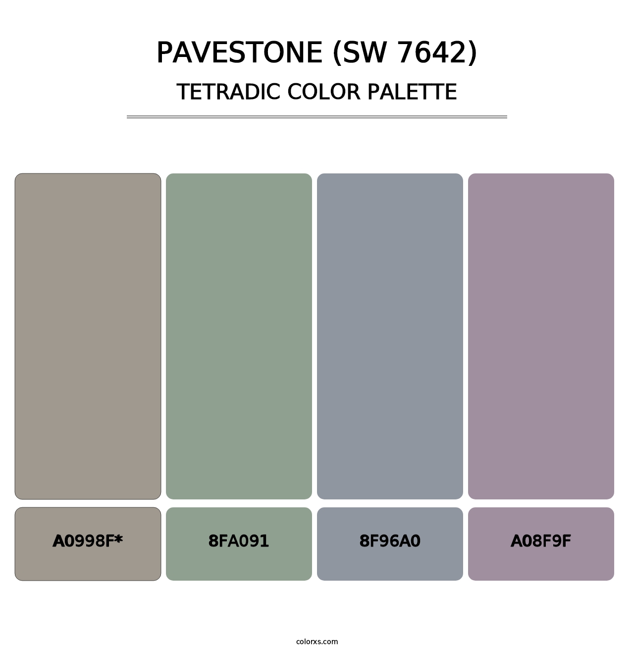 Pavestone (SW 7642) - Tetradic Color Palette