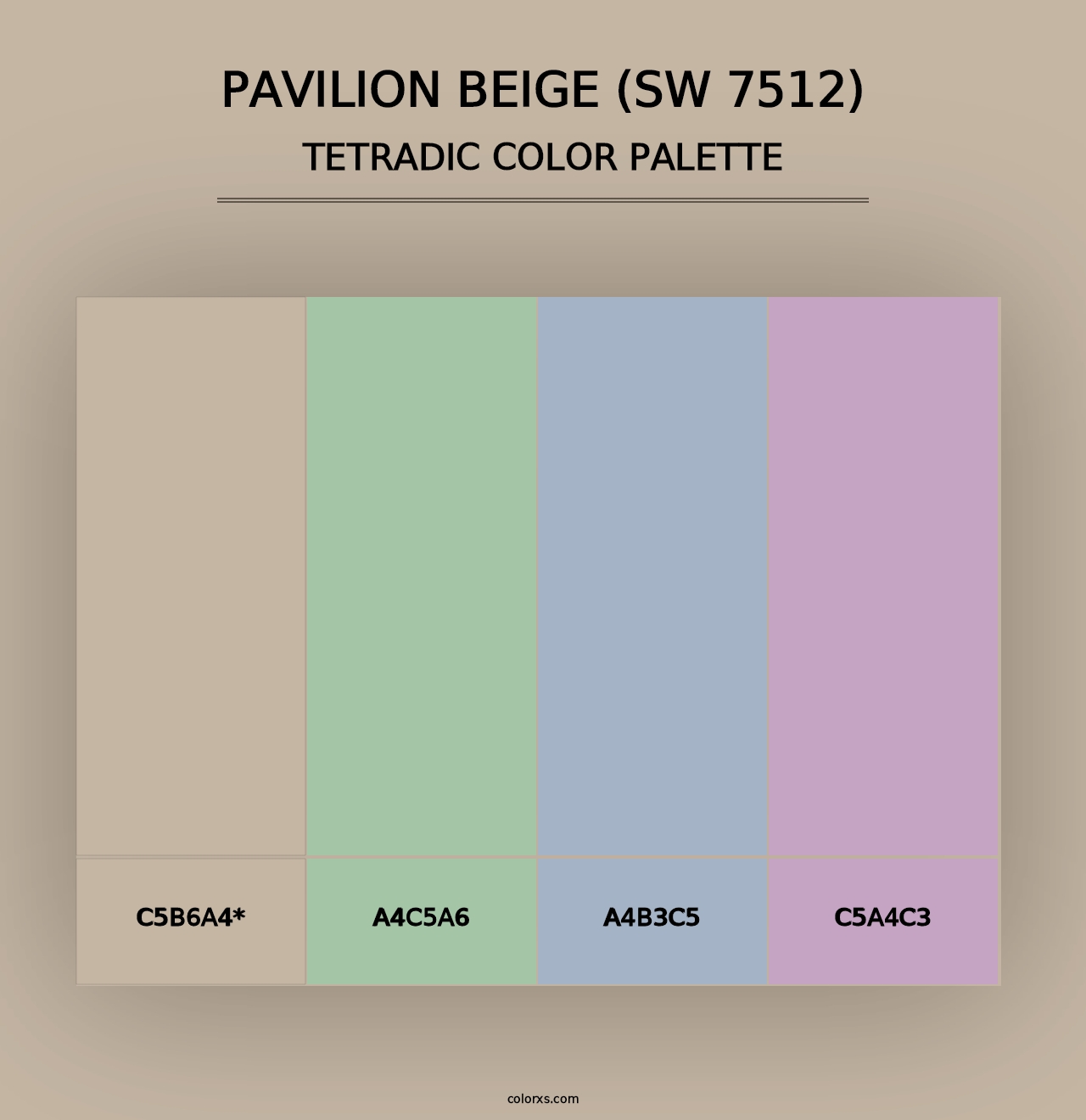 Pavilion Beige (SW 7512) - Tetradic Color Palette