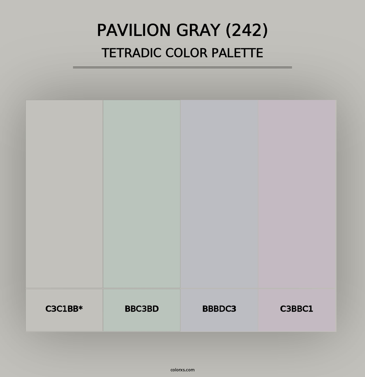 Pavilion Gray (242) - Tetradic Color Palette