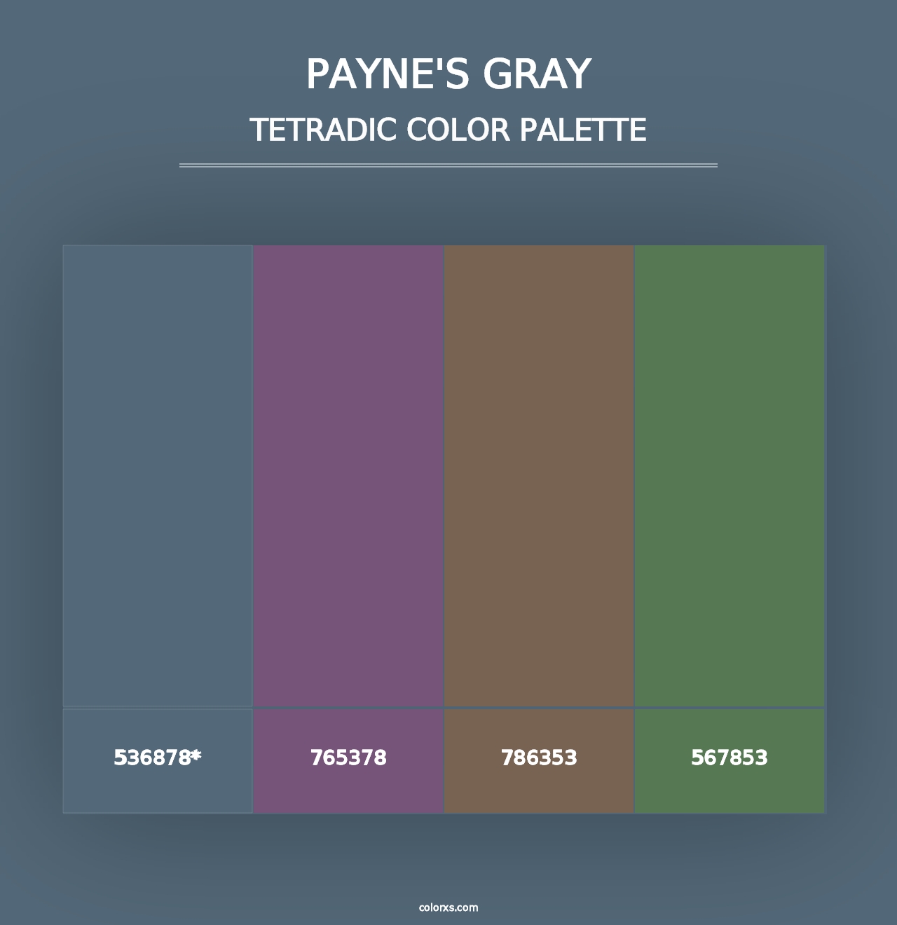 Payne's Gray - Tetradic Color Palette