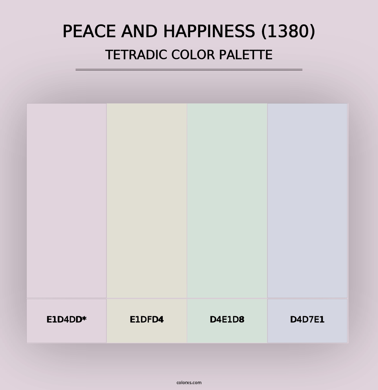 Peace and Happiness (1380) - Tetradic Color Palette