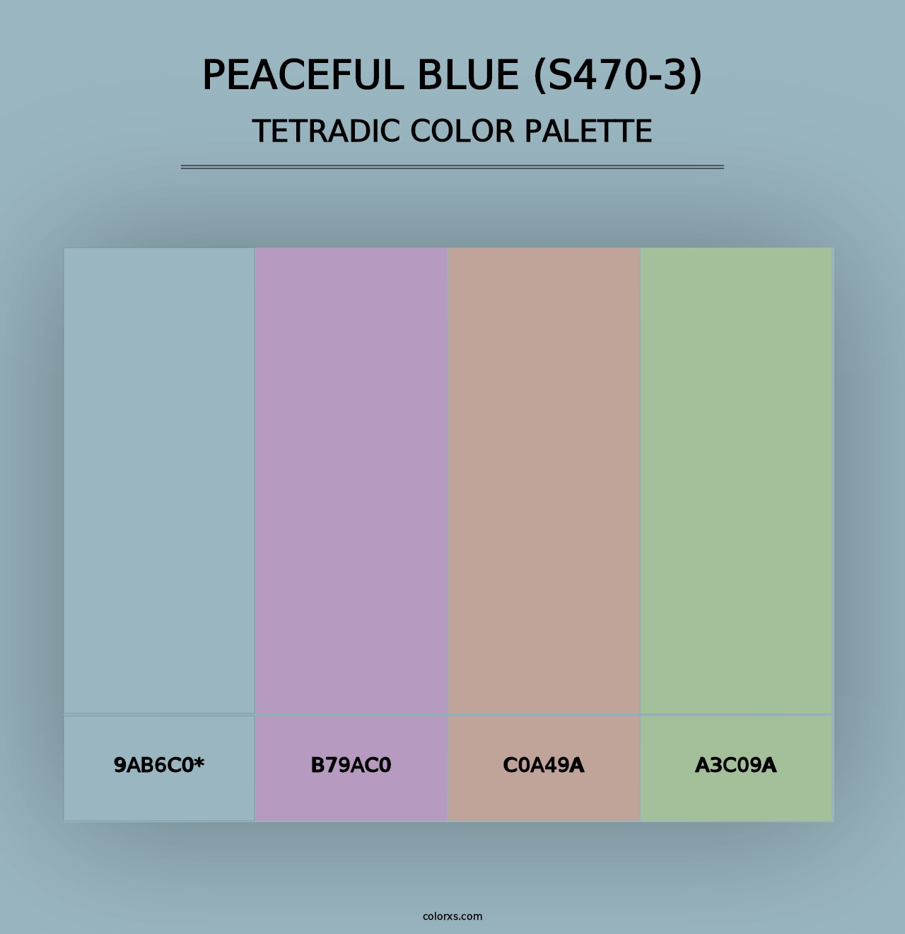 Peaceful Blue (S470-3) - Tetradic Color Palette