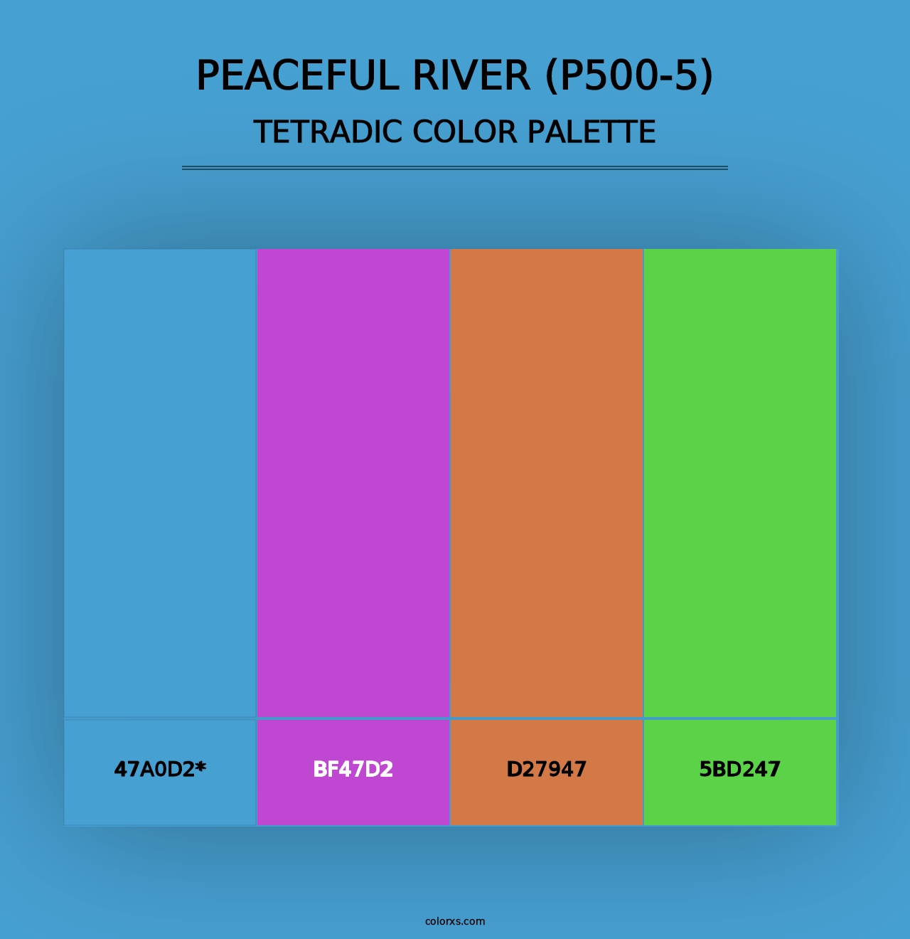 Peaceful River (P500-5) - Tetradic Color Palette