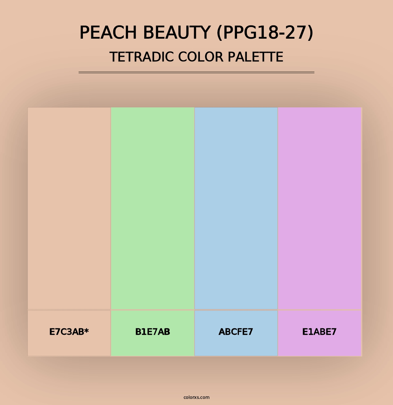 Peach Beauty (PPG18-27) - Tetradic Color Palette