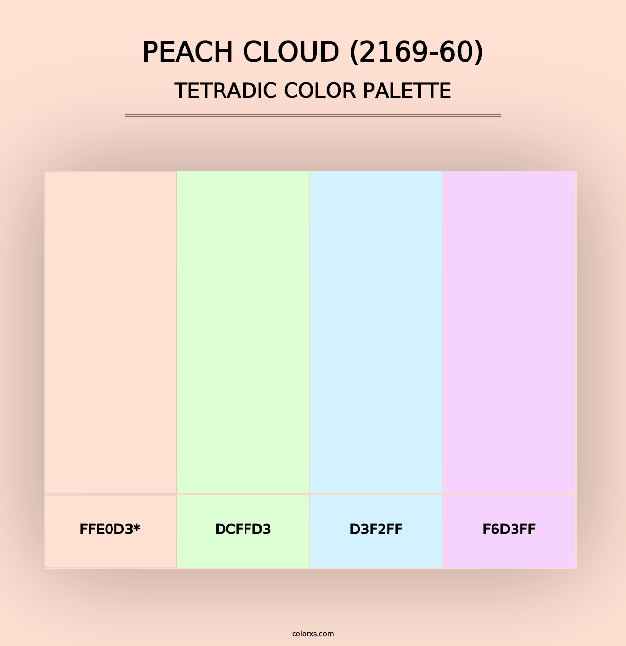 Peach Cloud (2169-60) - Tetradic Color Palette