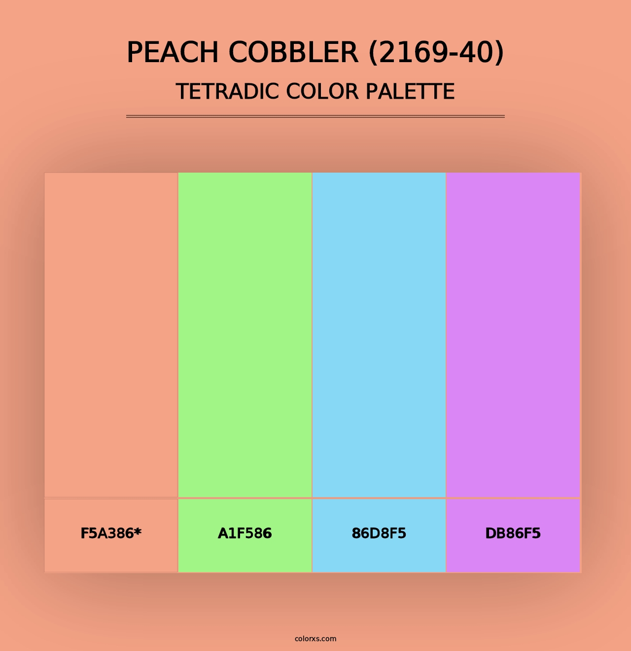 Peach Cobbler (2169-40) - Tetradic Color Palette