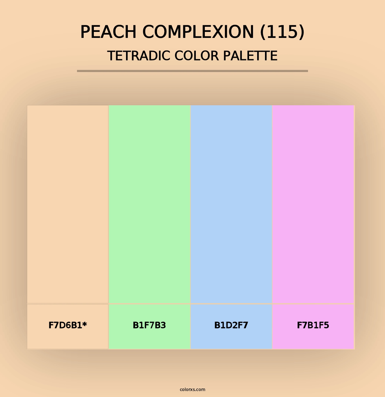 Peach Complexion (115) - Tetradic Color Palette