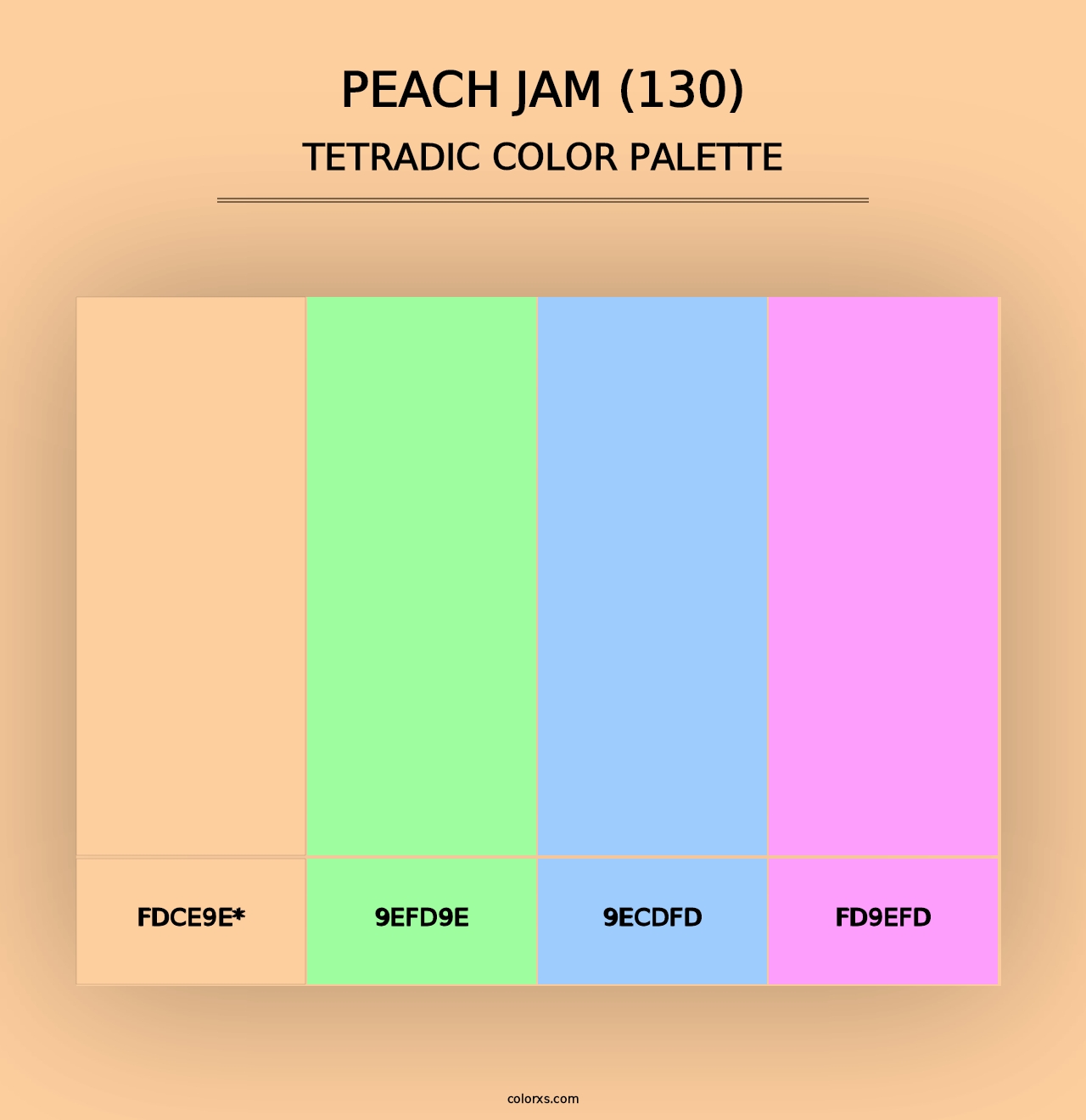 Peach Jam (130) - Tetradic Color Palette