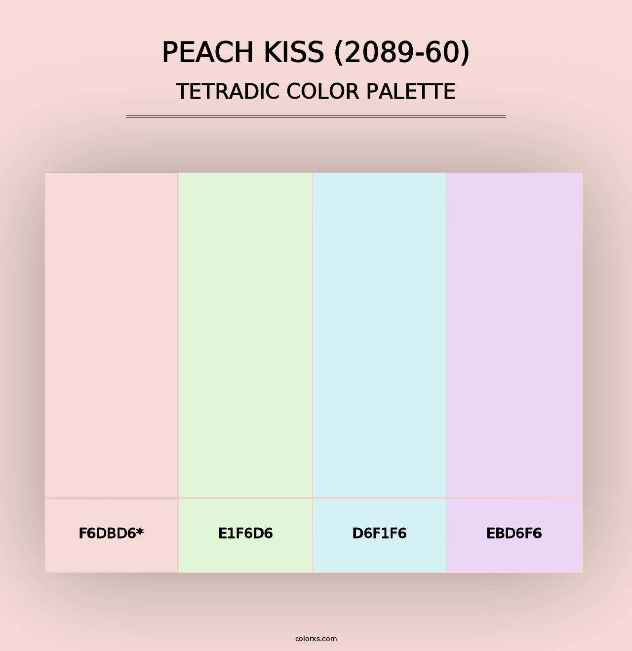 Peach Kiss (2089-60) - Tetradic Color Palette