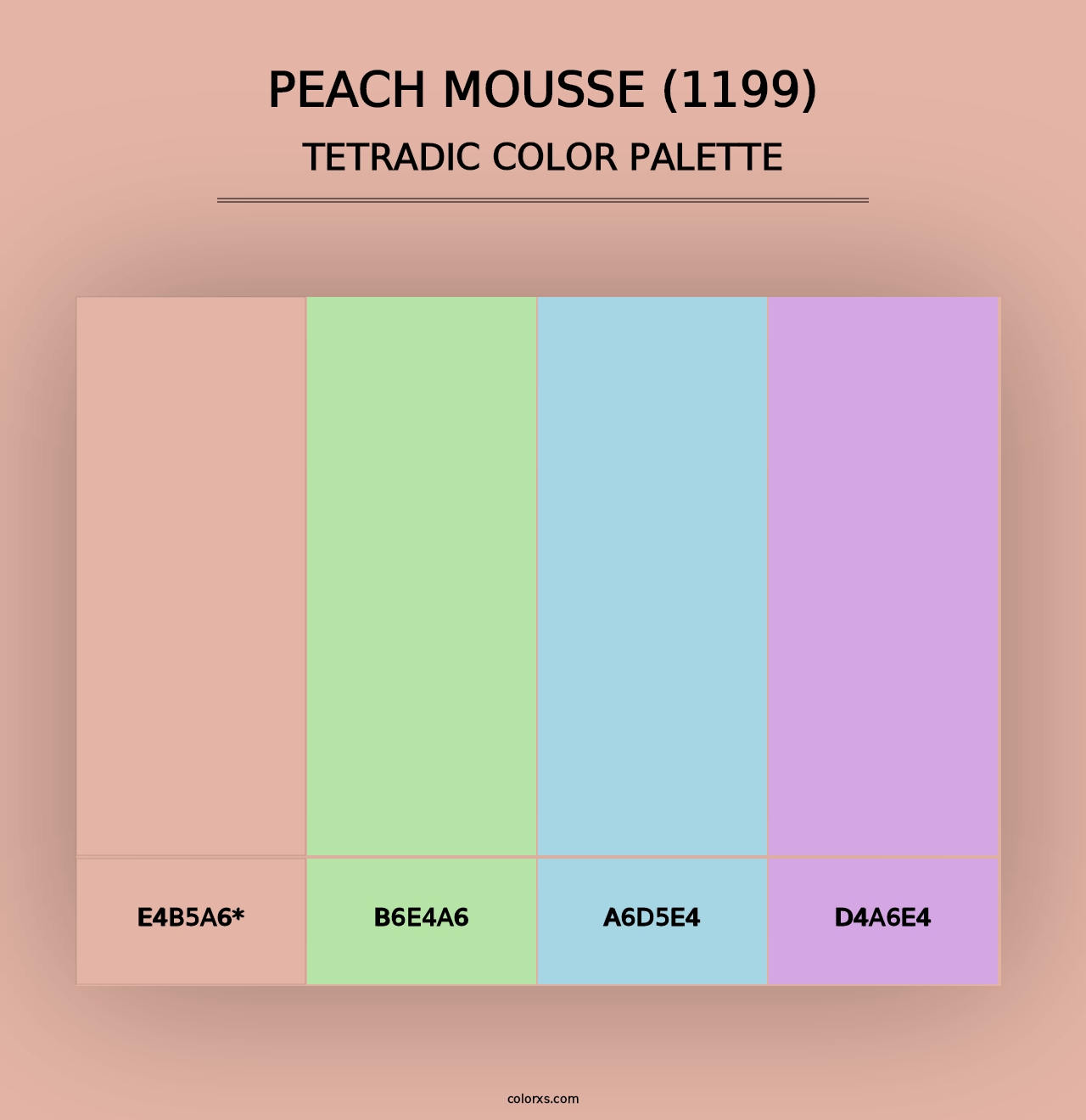 Peach Mousse (1199) - Tetradic Color Palette